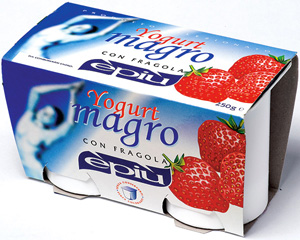 Low fat yogurt strawberry