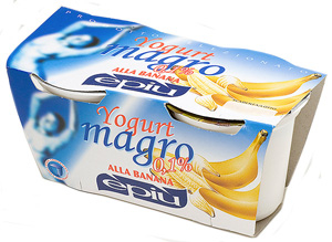 banana zero fat yogurt